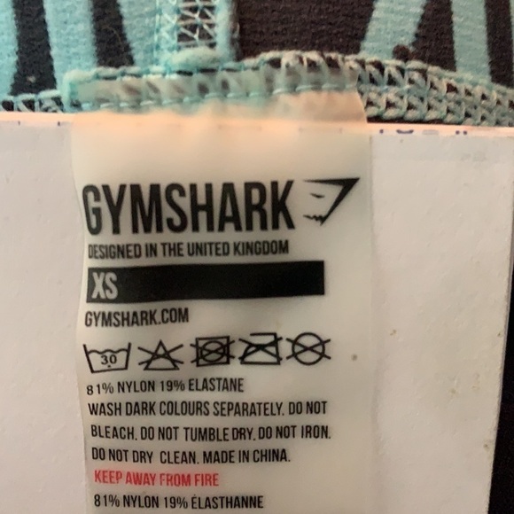 GYMSHARK Turquoise/Charcoal Grey Fit Leggings Size XS - Picture 11 of 13